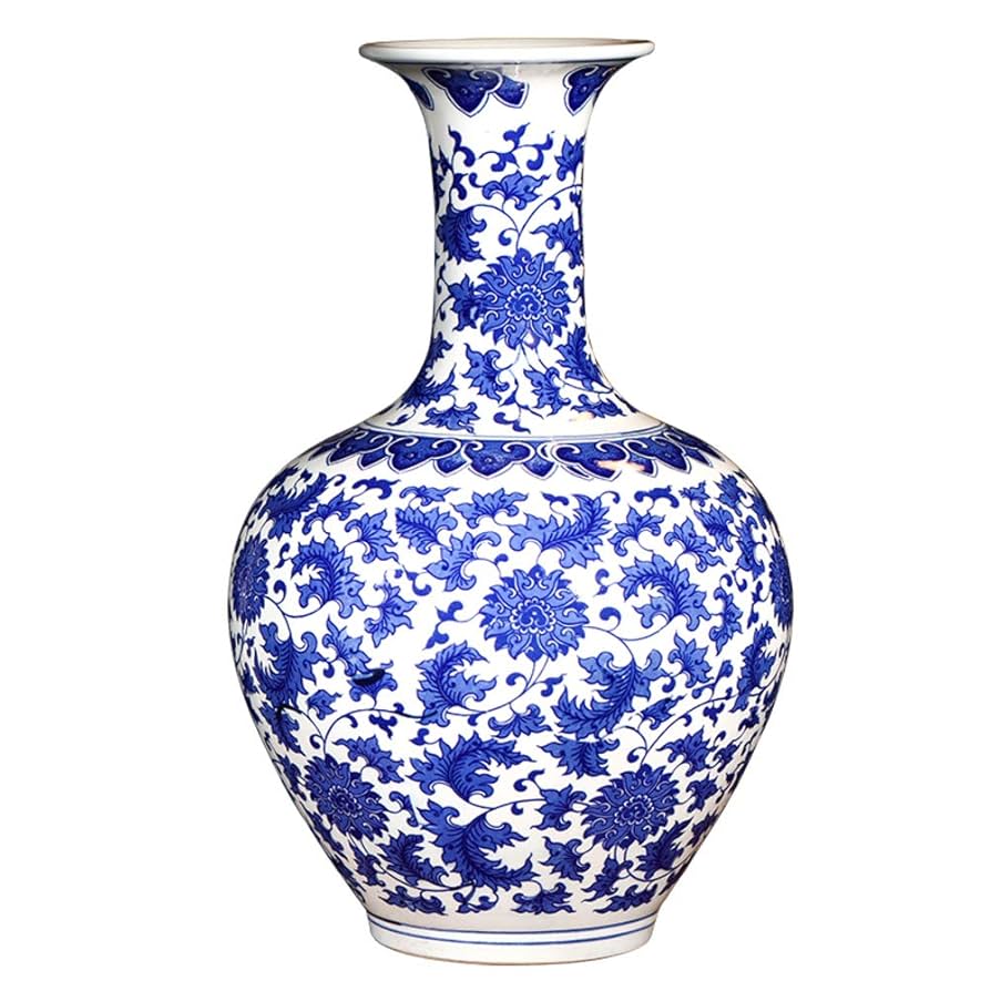 中国花瓶 Amazon.com: 中國陶瓷花瓶附立架白色大型中國花瓶瓷花瓶中國古董